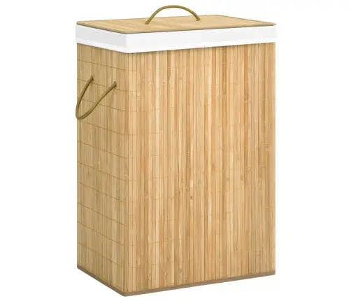 Veļas Grozs Ar 2 Nodalījumiem, Bambuss, 72 L Vidaxl