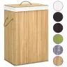 Veļas Grozs Ar 2 Nodalījumiem, Bambuss, 72 L Vidaxl