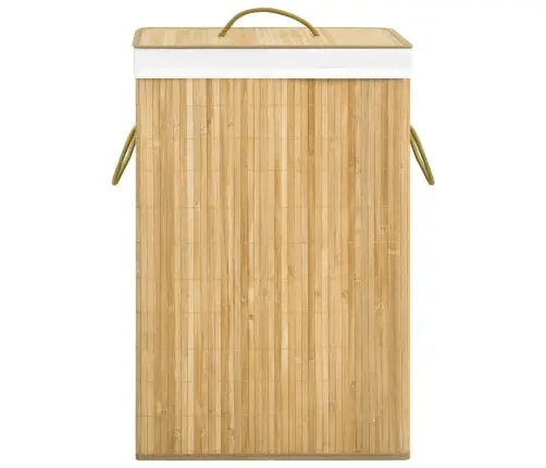 Veļas Grozs Ar 2 Nodalījumiem, Bambuss, 72 L Vidaxl