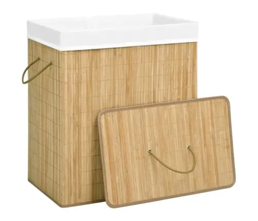 Bambusest Pesukorv 2 Sektsiooniga, 100 L
