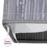 Veļas Grozs Ar 2 Nodalījumiem, Bambuss, Pelēks, 100 L Vidaxl