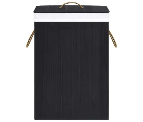 Bambusest Pesukorv 2 Sektsiooniga, Must 72 L