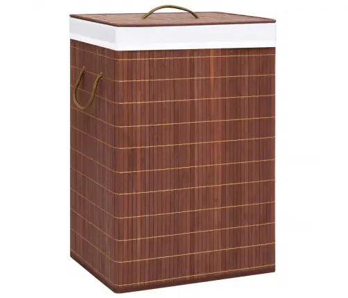 Veļas Grozs Ar 2 Nodalījumiem, Bambuss, Brūns, 72 L Vidaxl