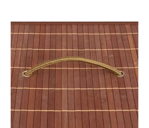 Skalbinių Krepšys Su 2 Skyriais, Rudos Spalvos, Bambukas, 100L