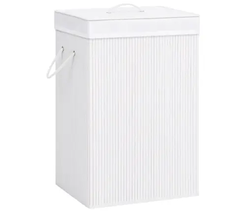 Bambusest Pesukorv 1 Sektsiooniga, Valge