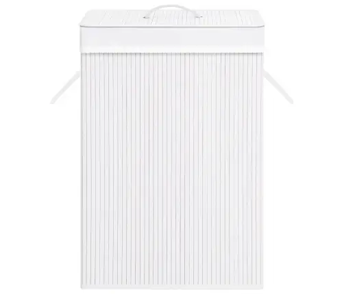 Bambusest Pesukorv 1 Sektsiooniga, Valge