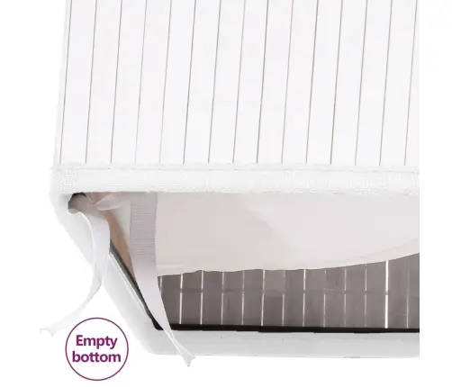 Bambusest Pesukorv 1 Sektsiooniga, Valge