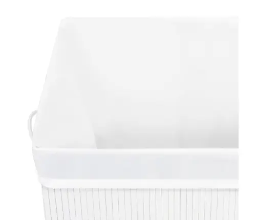Veļas Grozs Ar 1 Nodalījumu, Bambuss, Balts, 83 L Vidaxl