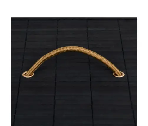 Veļas Grozs Ar 1 Nodalījumu, Bambuss, Melns, 83 L Vidaxl