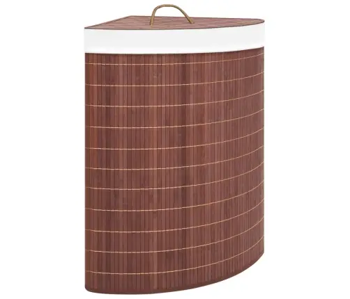 Stūra Veļas Grozs, Brūns, Bambuss, 60 L Vidaxl