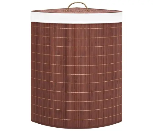 Stūra Veļas Grozs, Brūns, Bambuss, 60 L Vidaxl