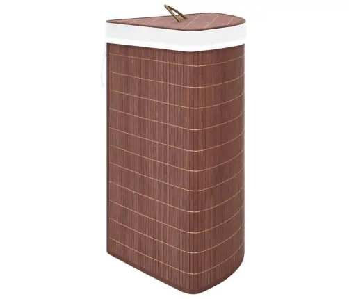 Stūra Veļas Grozs, Brūns, Bambuss, 60 L Vidaxl