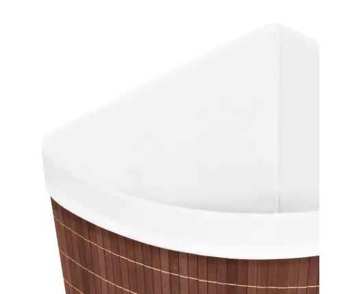 Stūra Veļas Grozs, Brūns, Bambuss, 60 L Vidaxl