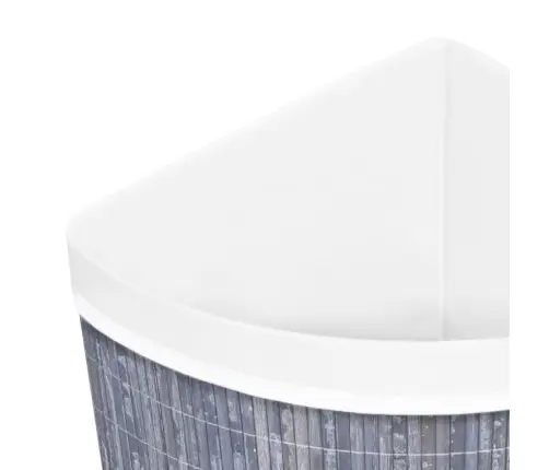 Stūra Veļas Grozs, Pelēks, Bambuss, 60 L Vidaxl
