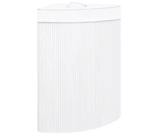 Bambusest Nurga Pesukorv, Valge 60 L
