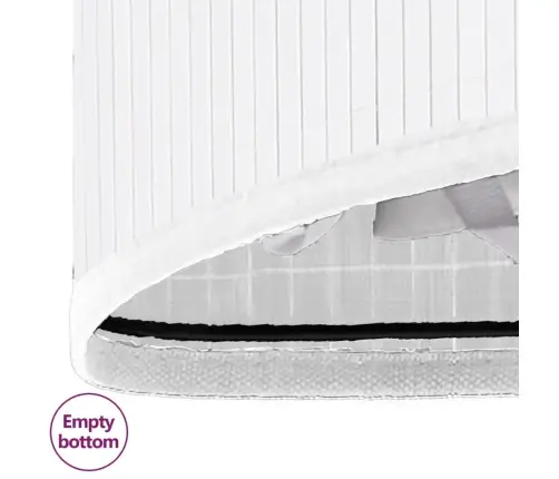 Bambusest Nurga Pesukorv, Valge 60 L