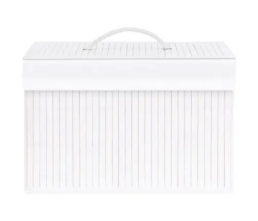 Bambusest Hoiukastid, 4 Tk, Valge