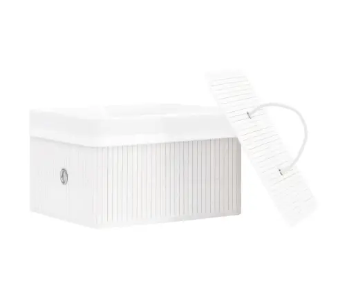 Bambusest Hoiukastid, 4 Tk, Valge