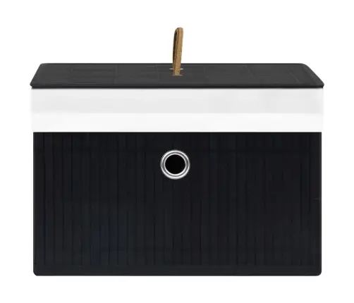 Uzglabāšanas Kastes, 4 Gab., Melnas, Bambuss Vidaxl