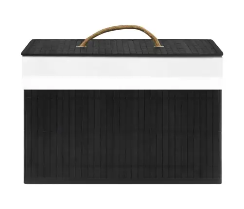 Uzglabāšanas Kastes, 4 Gab., Melnas, Bambuss Vidaxl