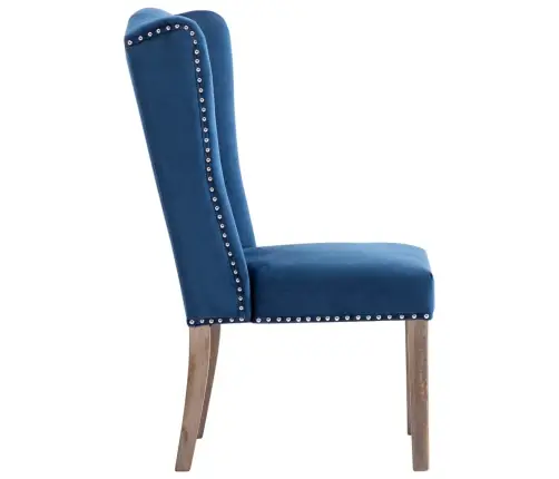 Virtuves Krēsls, Zils Samts Vidaxl