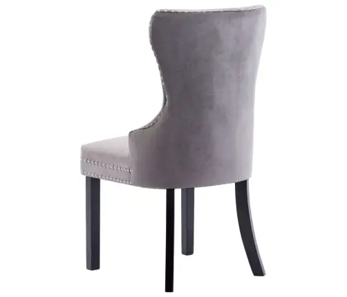 Virtuves Krēsli, 2 Gab., Pelēks Samts Vidaxl