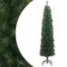 Mākslīgā Ziemassvētku Egle Ar Statīvu, Šaura, Zaļa, 240 Cm, Pvc Vidaxl
