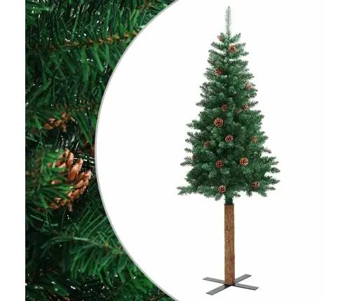 Ziemassvētku Egle, Dabīgs Koks Un Čiekuri, Zaļa, 150 Cm, Pvc Vidaxl Ziemassvētku Egle, Dabīgs Koks Un Čiekuri, Zaļa, 150 Cm, Pvc Vidaxl