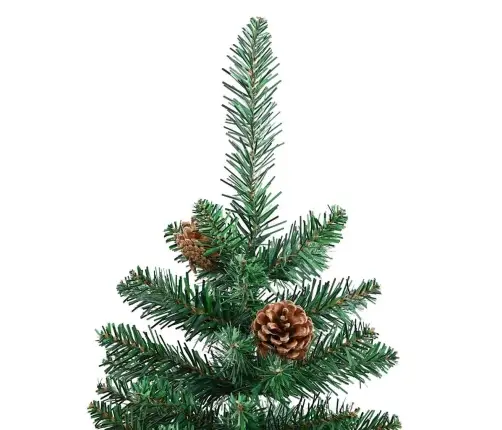 Ziemassvētku Egle, Dabīgs Koks Un Čiekuri, Zaļa, 150 Cm, Pvc Vidaxl Ziemassvētku Egle, Dabīgs Koks Un Čiekuri, Zaļa, 150 Cm, Pvc Vidaxl