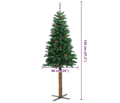 Ziemassvētku Egle, Dabīgs Koks Un Čiekuri, Zaļa, 150 Cm, Pvc Vidaxl Ziemassvētku Egle, Dabīgs Koks Un Čiekuri, Zaļa, 150 Cm, Pvc Vidaxl