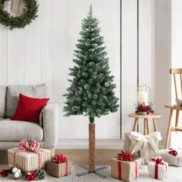 Kalėdų Eglutė Su Tikra Mediena Ir Baltu Sniegu, Žalia, 150Cm