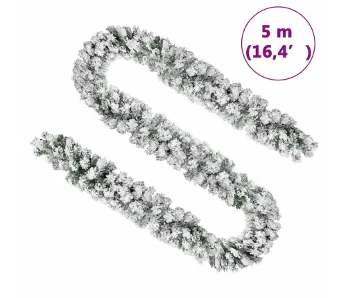 Jõuluvanik Kunstlumega, Roheline, 5 M, Pvc