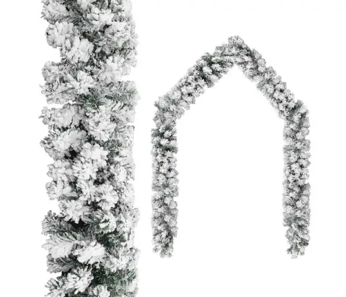 Jõuluvanik Kunstlumega, Roheline, 10 M, Pvc