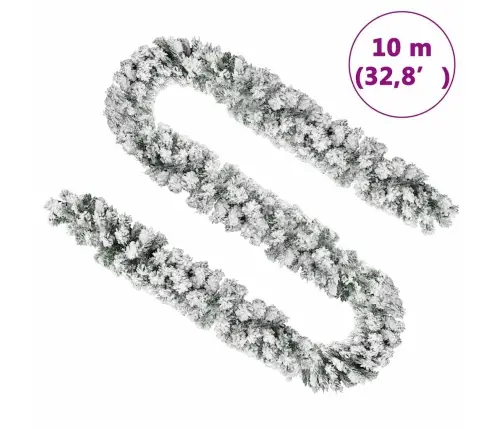 Jõuluvanik Kunstlumega, Roheline, 10 M, Pvc