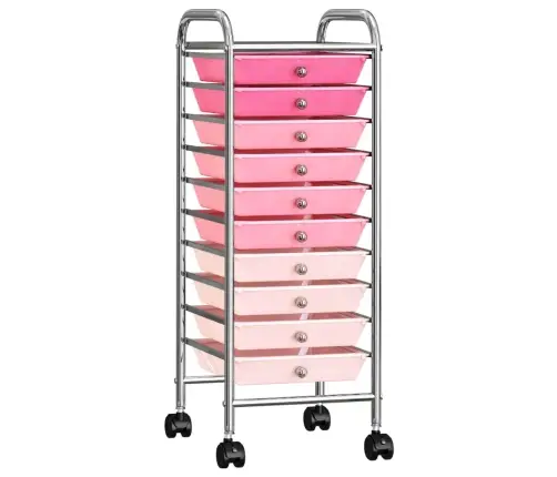 10 Sahtliga Liigutatav Hoiukäru, Ombre, Roosa, Plast 10 Sahtliga Liigutatav Hoiukäru, Ombre, Roosa, Plast