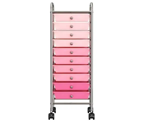 10 Sahtliga Liigutatav Hoiukäru, Ombre, Roosa, Plast 10 Sahtliga Liigutatav Hoiukäru, Ombre, Roosa, Plast