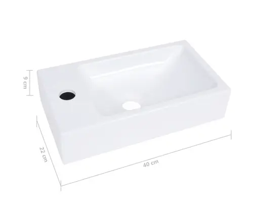 Valamu, 400X220X90 Mm Smc Valge