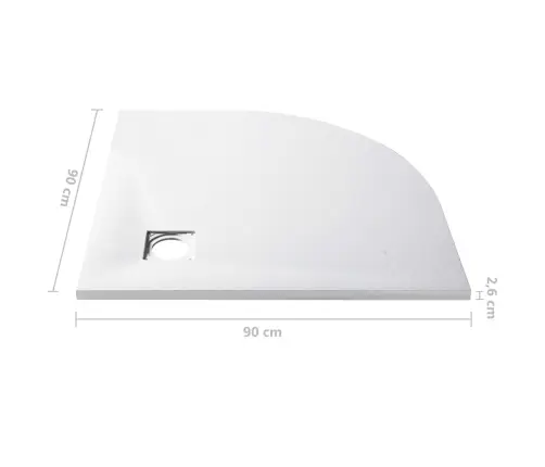 Dušas Pamatne, 90X90 Cm, Smc, Balta Vidaxl