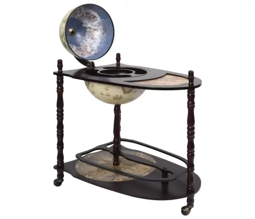 Vyno Butelių Laikiklis, Žalias, Eukaliptas, Gaublio Formos