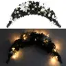 Ziemassvētku Arka Ar Led Lampiņām, Melna, 90 Cm, Pvc Vidaxl