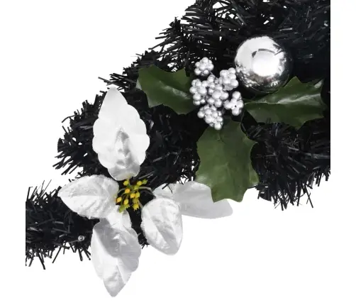 Ziemassvētku Arka Ar Led Lampiņām, Melna, 90 Cm, Pvc Vidaxl