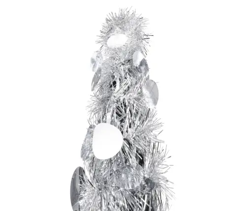 Mākslīgā Ziemassvētku Egle, Saliekama, Sudrabaina, 150 Cm, Pet Vidaxl
