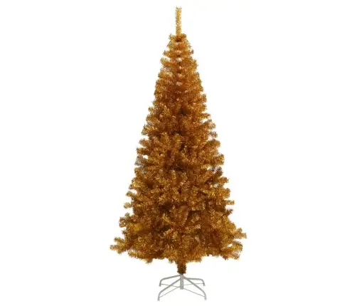 Mākslīgā Ziemassvētku Egle Ar Statīvu, 180 Cm, Zeltaina, Pet Vidaxl