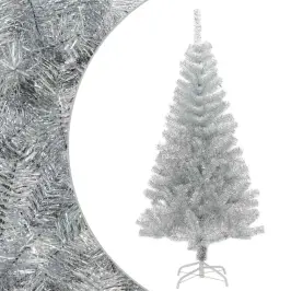 Dirbtinė Kalėdų Eglutė Su Stovu, Sidabrinės Spalvos, 150cm Pet