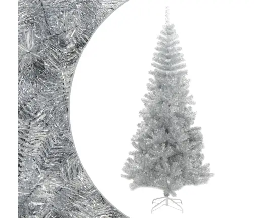 Dirbtinė Kalėdų Eglutė Su Stovu, Sidabrinės Spalvos, 180cm Pet