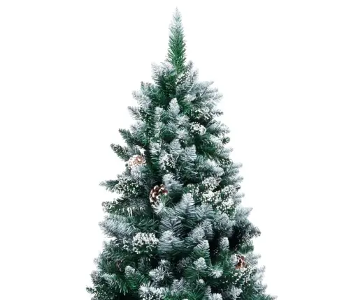Dirbtinė Kalėdų Eglutė Su Kankorėžiais Ir Baltu Sniegu, 240Cm
