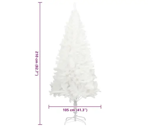 Mākslīgā Ziemassvētku Egle, Dabīga Izskata Skujas, 210Cm, Balta Vidaxl