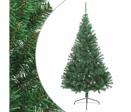 Mākslīgā Ziemassvētku Egle Ar Statīvu, Pusapaļa, 210 Cm, Pvc Vidaxl