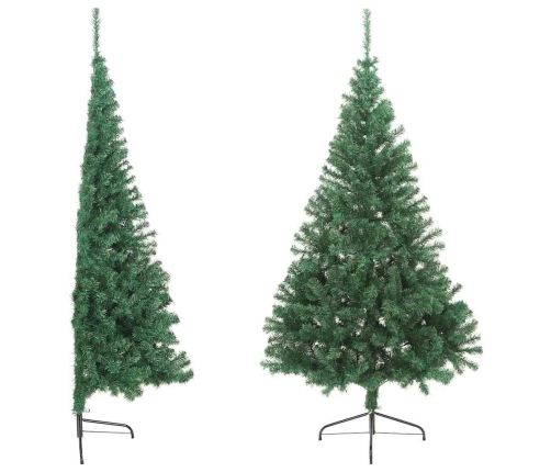 Mākslīgā Ziemassvētku Egle Ar Statīvu, Pusapaļa, 210 Cm, Pvc Vidaxl