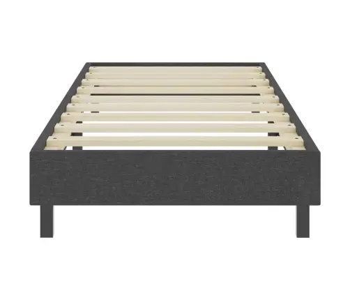 Gulta Ar Atsperu Matraci, Tumši Pelēks Audums, 100X200 Cm Vidaxl